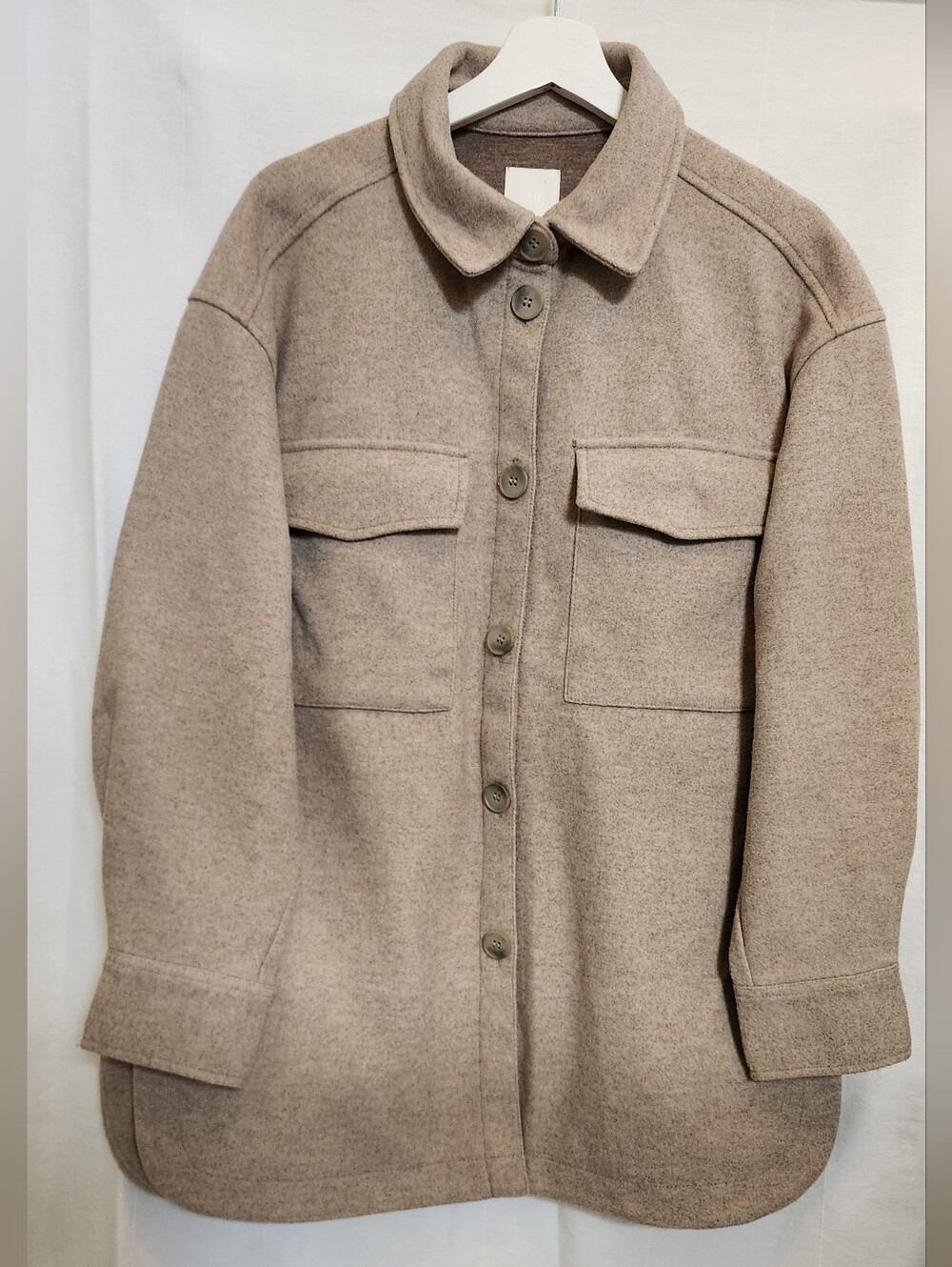 H&M Taupe Utility Shacket Jacket